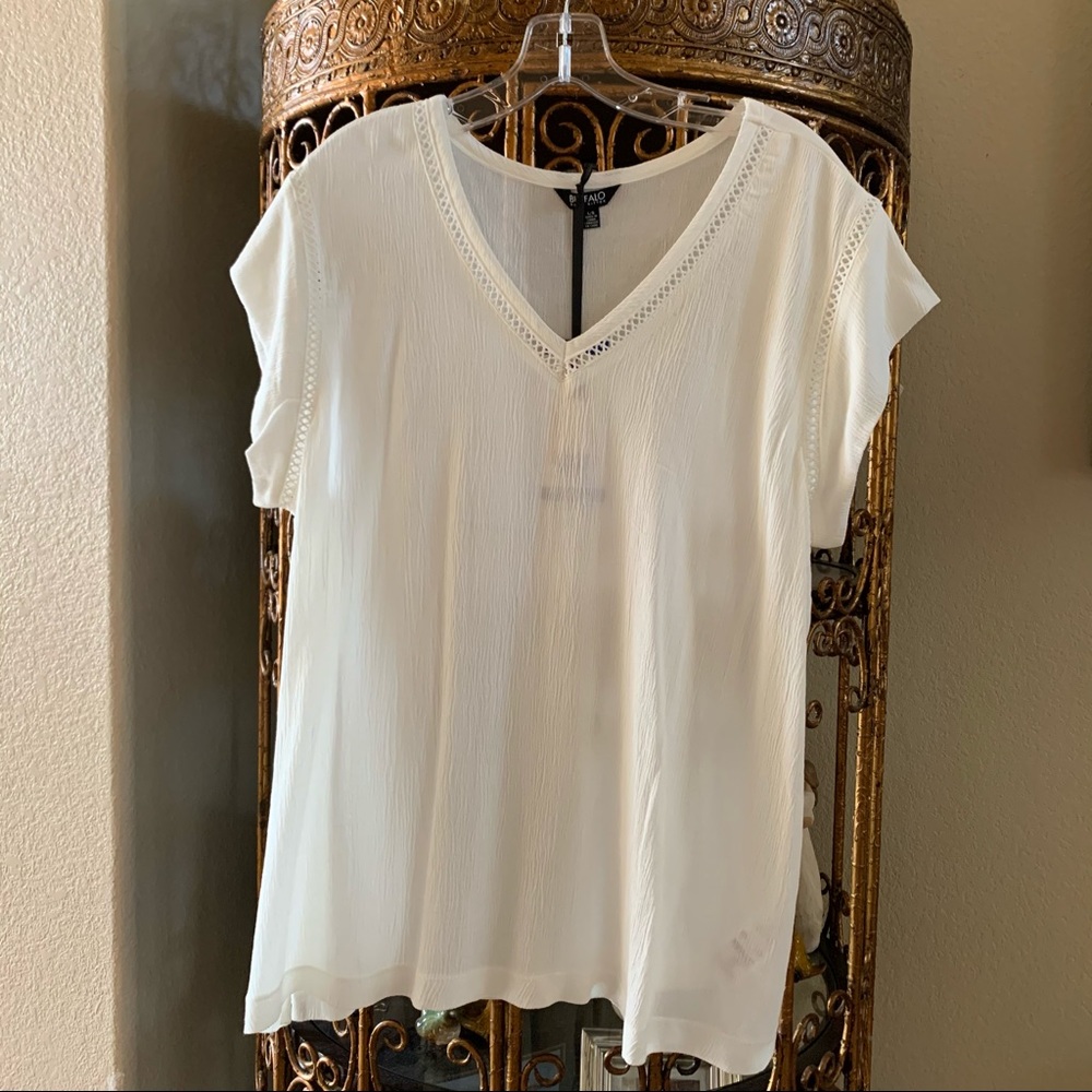 David Bitton Buffalo #1266432 Cream Blouse